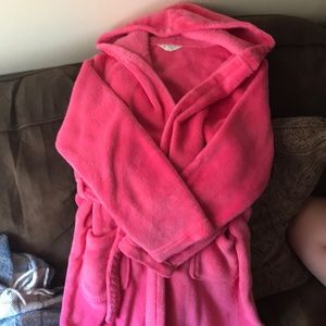 Lands End girls Robe. 10/12. Pink. Hooded